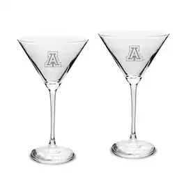 Jardine - Arizona Wildcats Two-Piece Traditional 10oz. Martini Glass Set - Multicolor