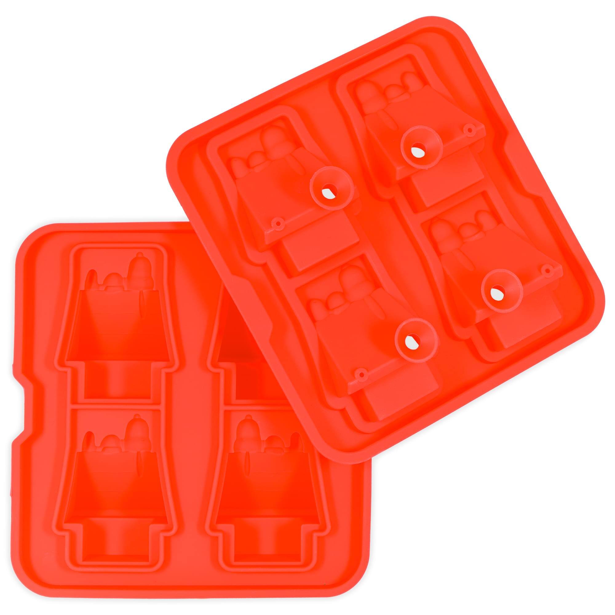 Alt View 10. ICUP - Peanuts Snoopy Doghouse Molded Silicone Ice Cube Tray | Makes 4 - Red.