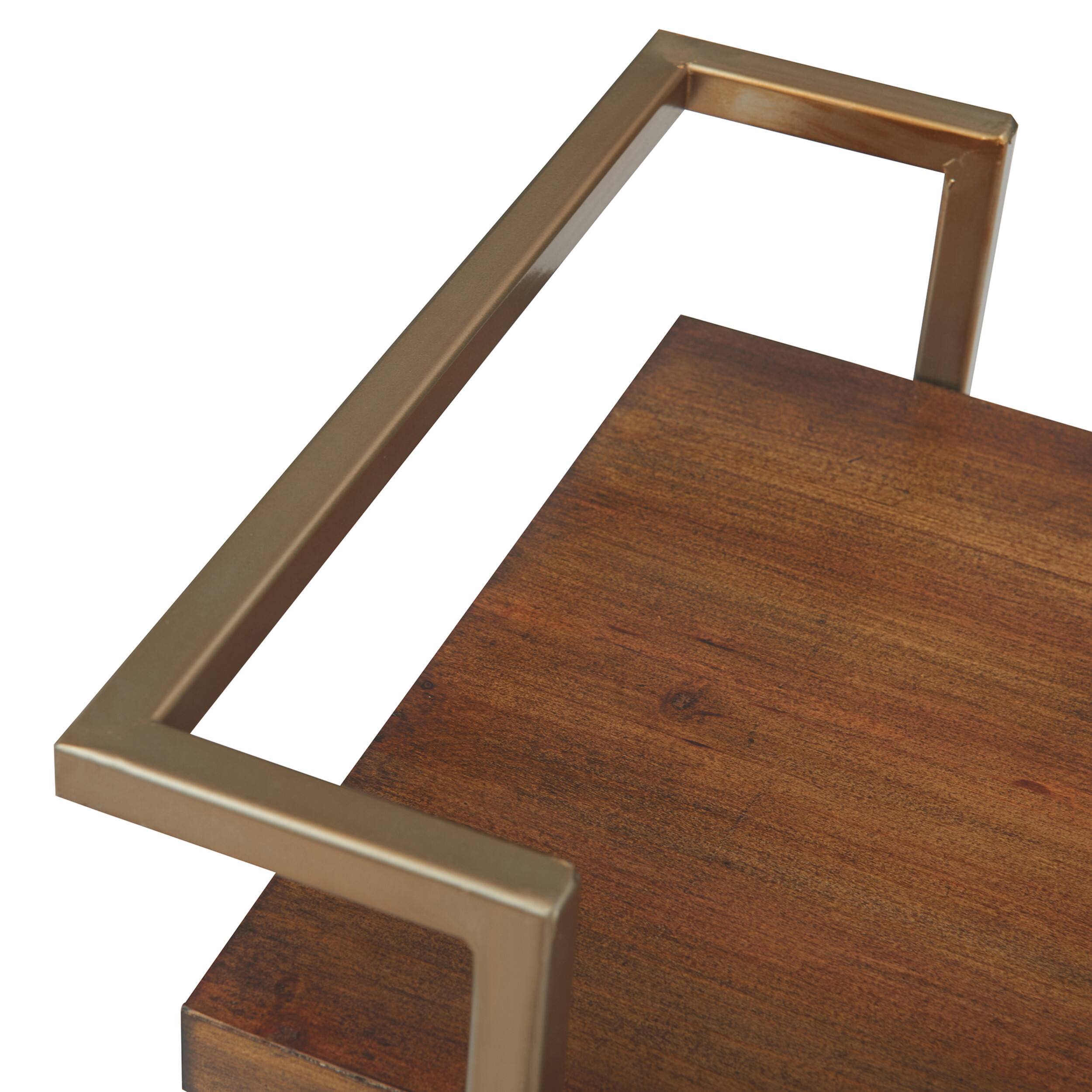 Alt View 14. Finch - Maxwell Bar Cart - Gold.