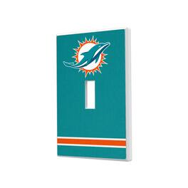 Keyscaper - Miami Dolphins Stripe Single Toggle Light Switch Plate - Multicolor