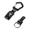 Front. ALPAKA - HUB Carabiner Quick Release Keychain with Magnetic Belt Clip - EDC Carabiner for Keys - Tactical Gear (L) - Black.
