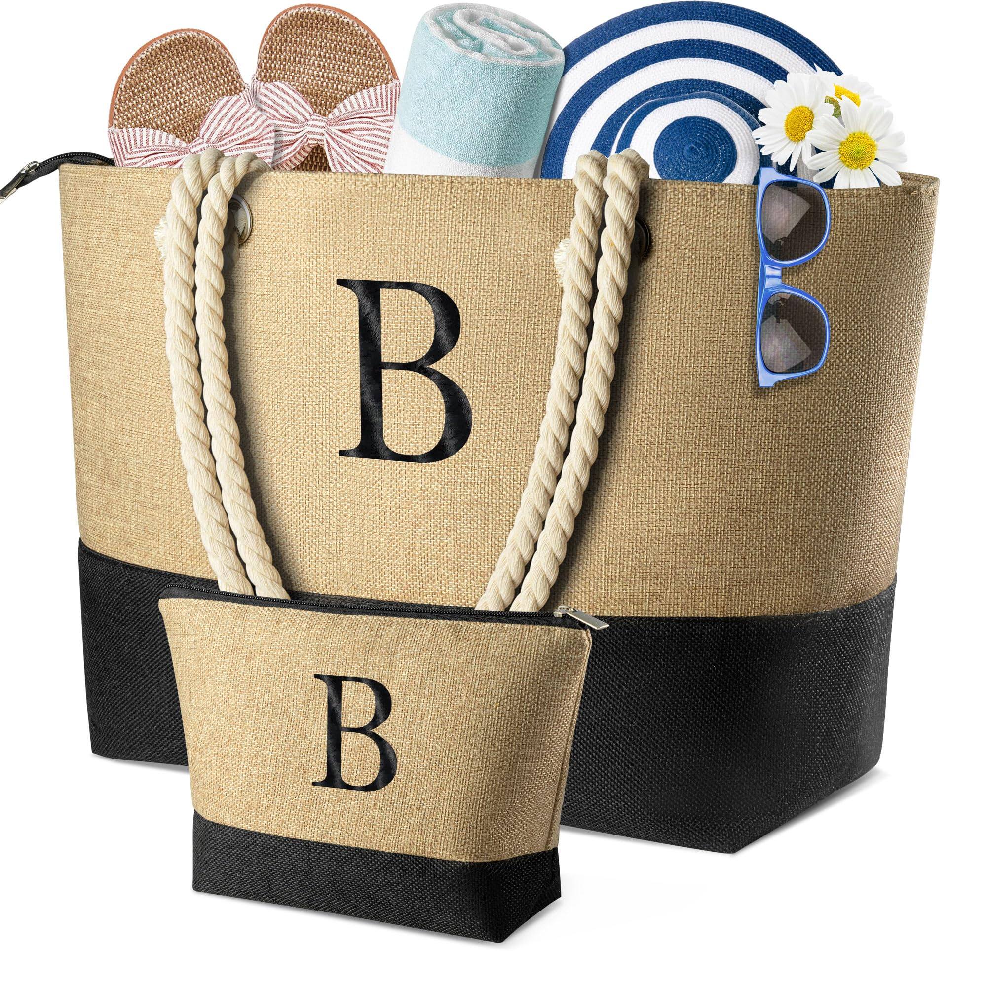 Alt View 1. Paradigms Interiors - Christmas Gifts For Women - Beach Bags With Makeup Bag Travel Birthday Mom Friends - L.