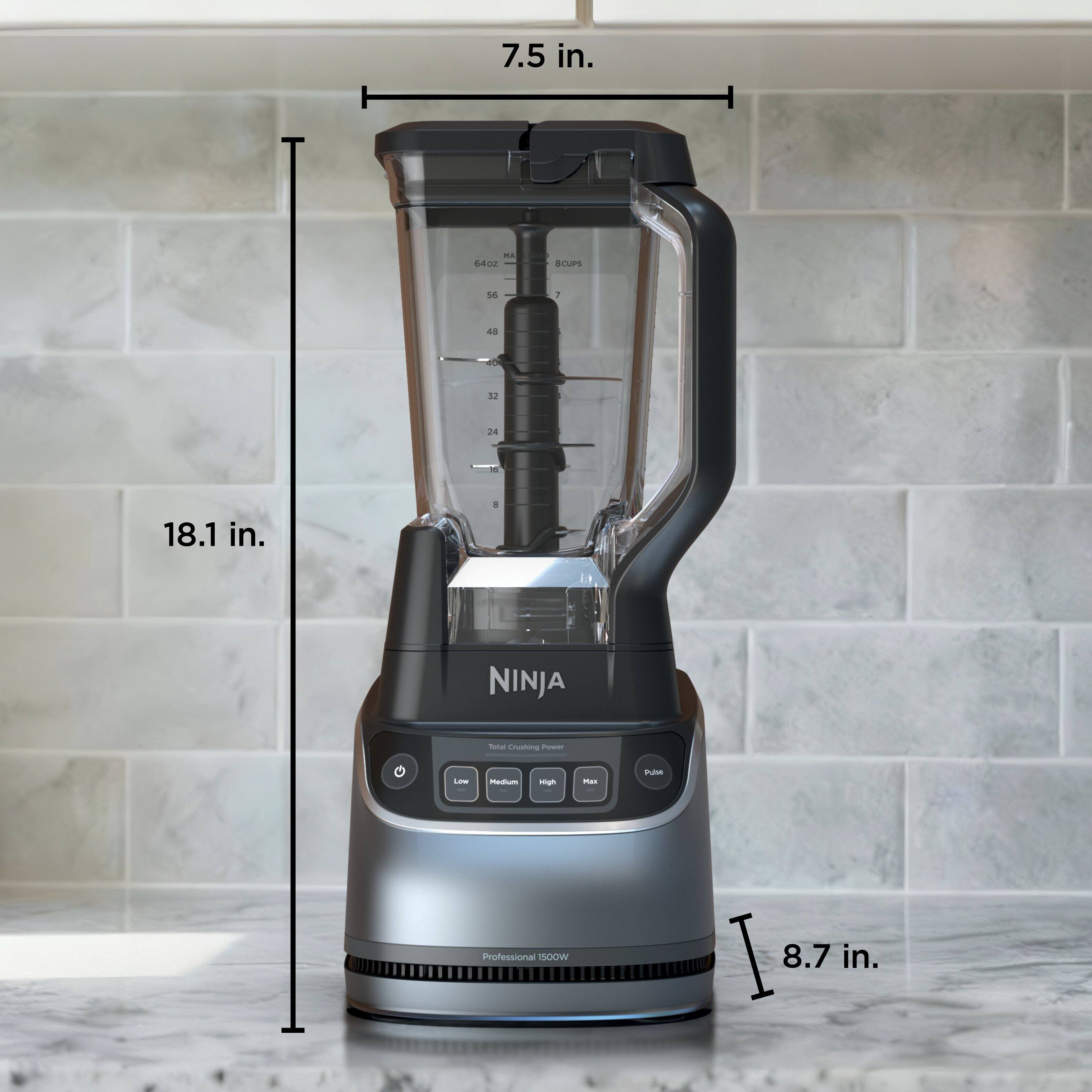 7.5 in.  
18.1 in.  
8.7 in.  

NINJA  
Professional 1500W