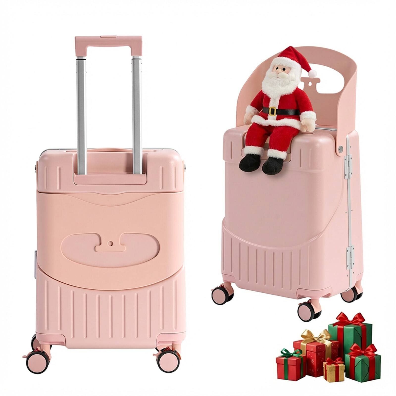 Circus Cirle - 20" Ride-on Luggage with Seat For Kids & Adults - Pink