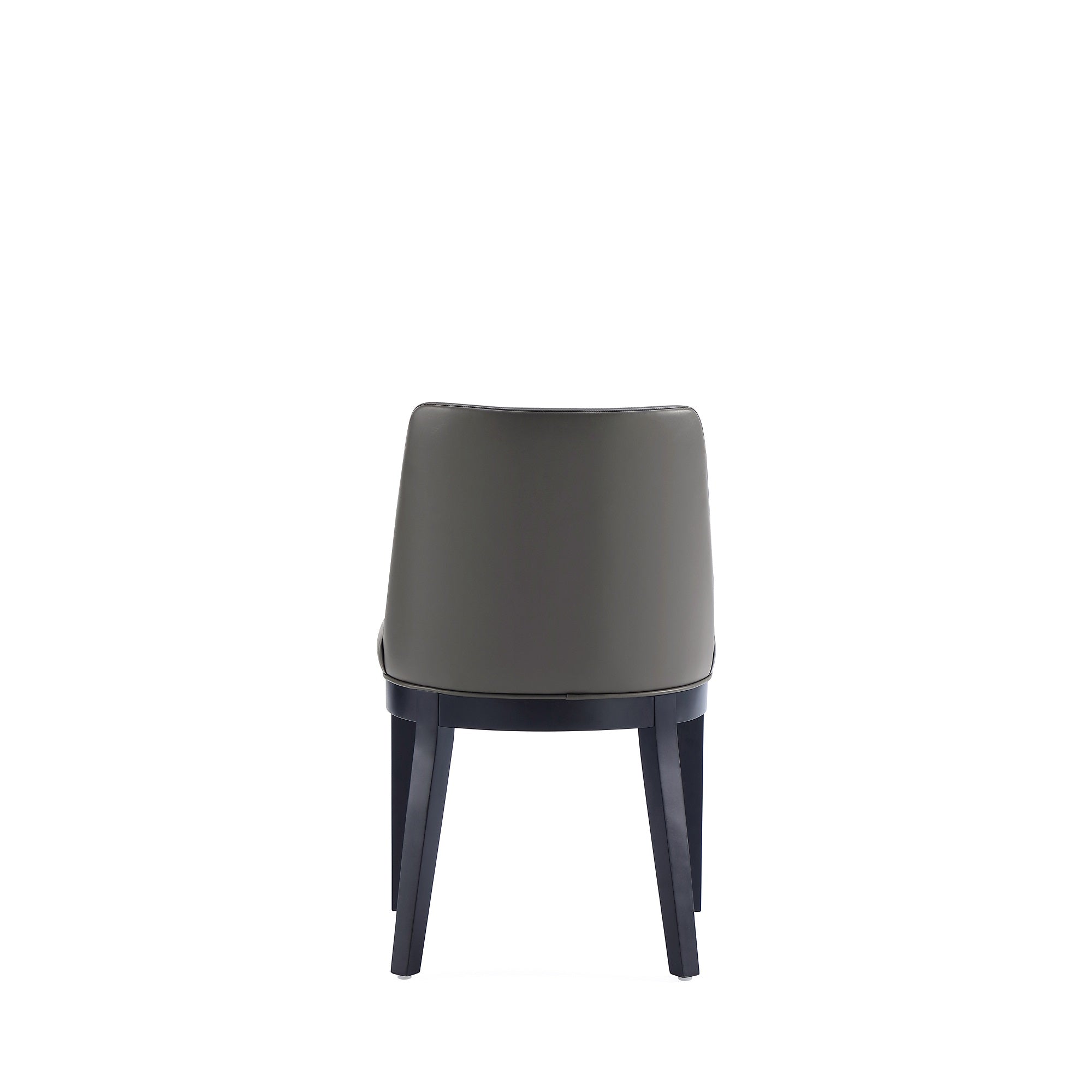 Alt View 3. Manhattan Comfort - Gansevoort Modern Wood Vegan Leather Dining Chair - Set of 2 - Graphite.