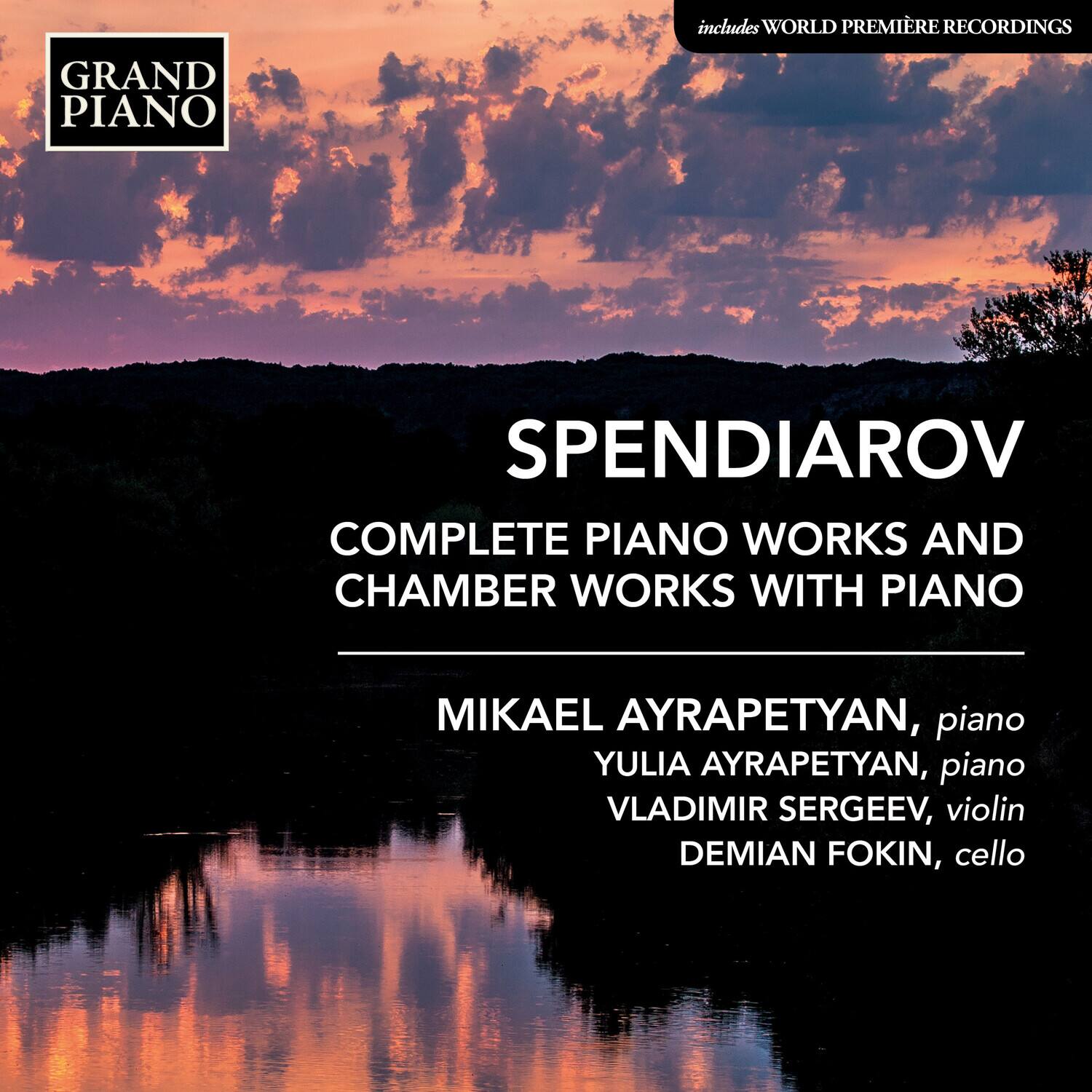 GRAND PIANO

SPENDIAROV  
COMPLETE PIANO WORKS AND CHAMBER WORKS WITH PIANO

includes WORLD PREMIÈRE RECORDINGS

MIKAEL AYRAPETYAN, piano  
YULIA AYRAPETYAN, piano  
VLADIMIR SERGEEV, violin  
DEMIAN FOKIN, cello