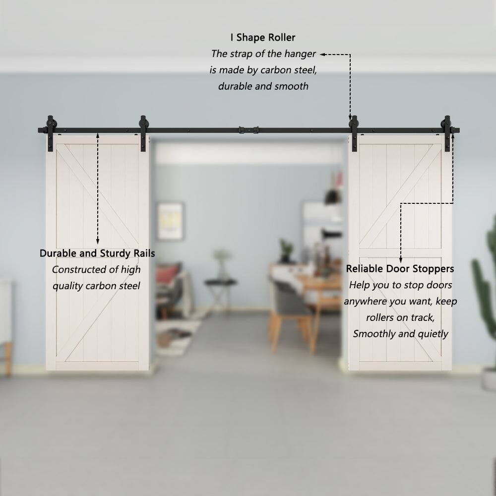 - Shape Roller: The strap of the hanger is made by carbon steel, durable and smooth
- Durable and Sturdy Rails: Constructed of high quality carbon steel
- Reliable Door Stoppers: Help you to stop doors anywhere you want, keep rollers on track, Smoothly and quietly