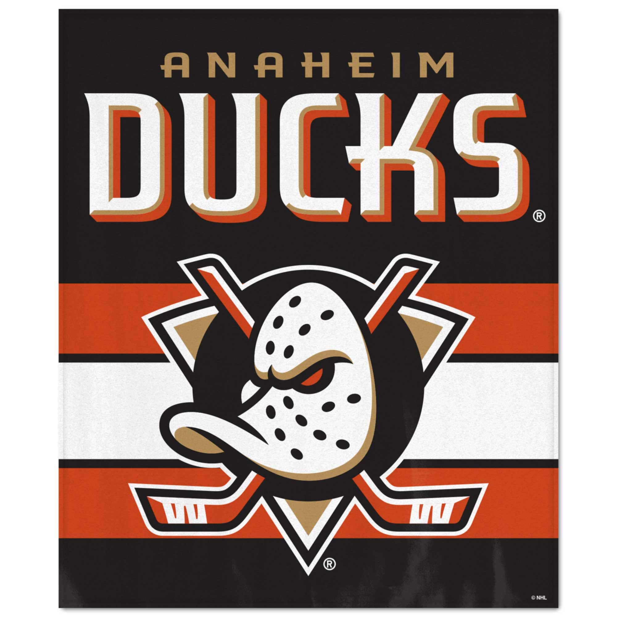 WinCraft - Anaheim Ducks Ultra Plush 50" x 60" Throw Blanket - Multicolor