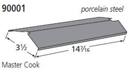Music City Metals - MCM909000110 heat plate, porc stl, 14.4375 x 3.5; Mas