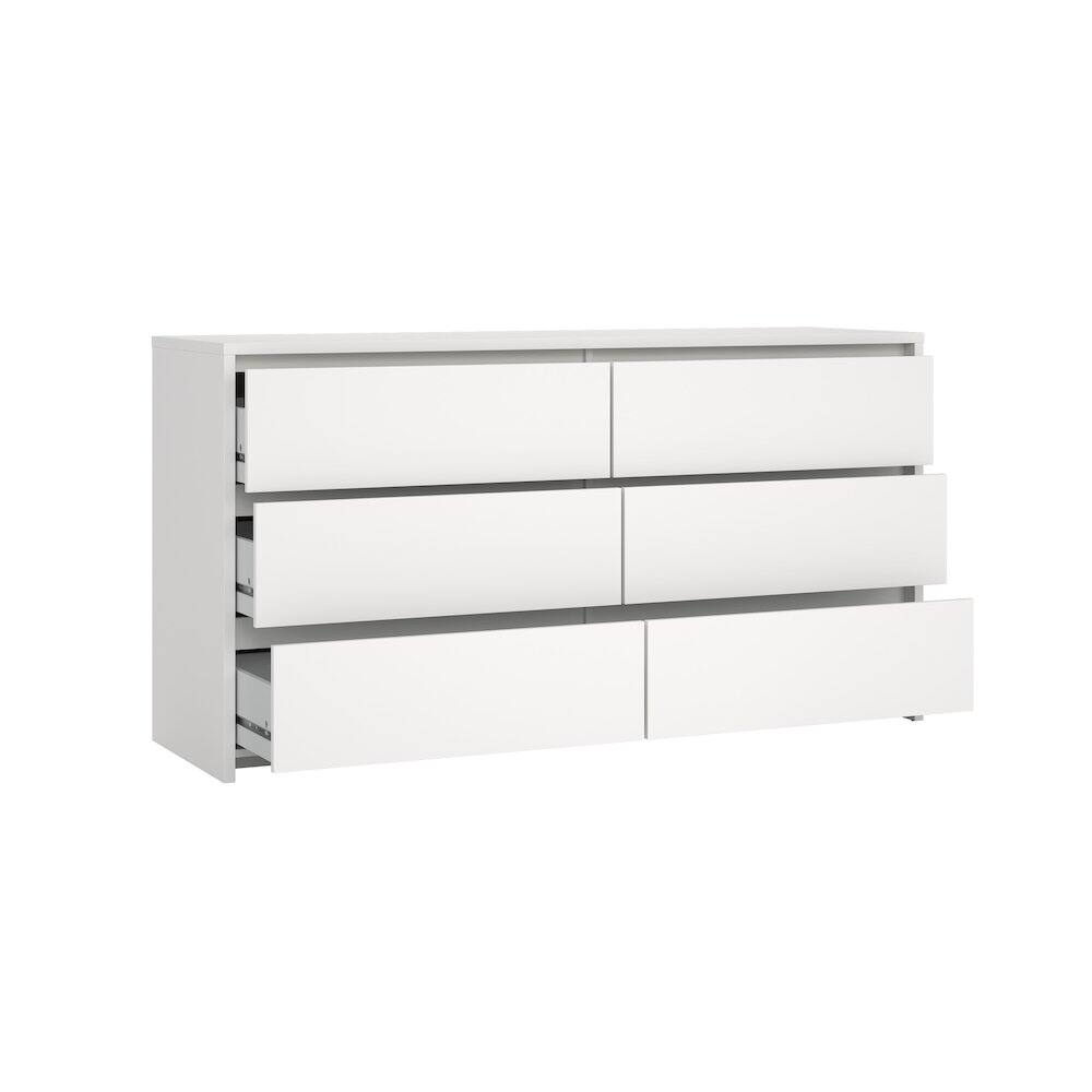 Alt View 2. Tvilum - Next 6 Drawer Double Dresser - White.