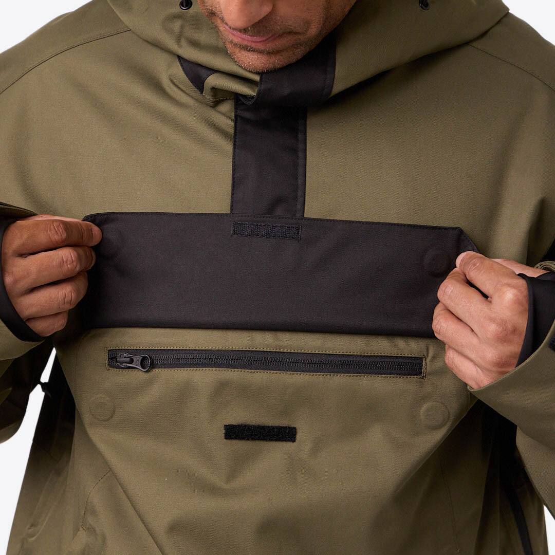 Alt View 6. Mobile Warming - Men's Denali Anorak Heated 1/4 Zip Hoodie - Olive.