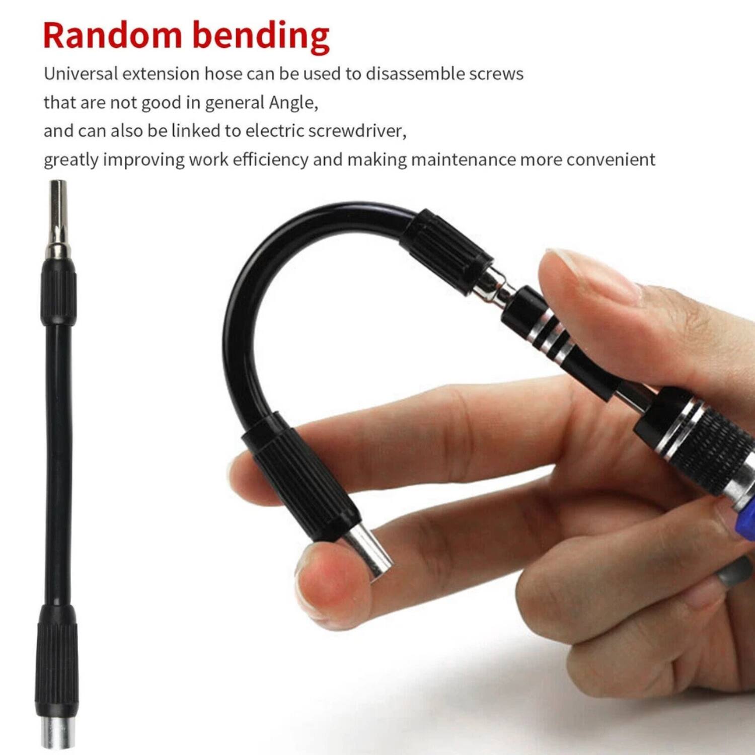 Random bending

Universal extension hose can be used to disassemble screws that are not good in general Angle, and can also be linked to electric screwdriver, greatly improving work efficiency and making maintenance more convenient