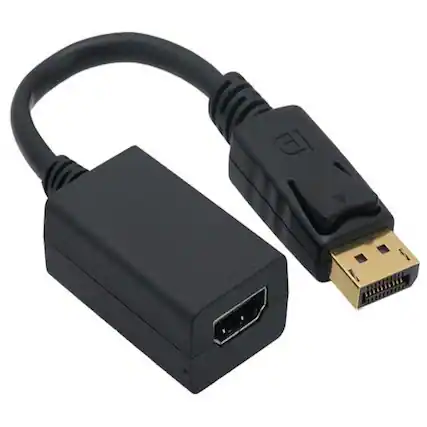 Front. Sanoxy - Sanoxy 6.5" Displayport Male to HDMI Female Adapter Cable with Latches - Black.