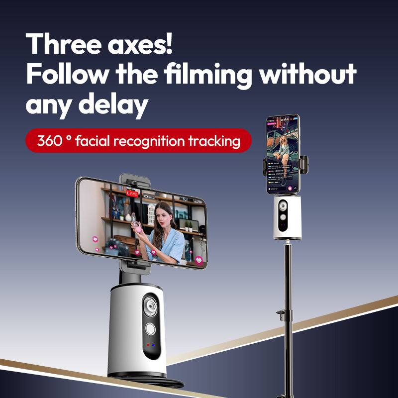 Three axes! Follow the filming without any delay  
360° facial recognition tracking LIVE