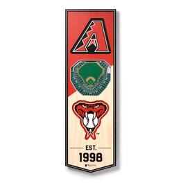 YouTheFan - Arizona Diamondbacks 6'' x 19'' 3D StadiumView Banner - Multicolor