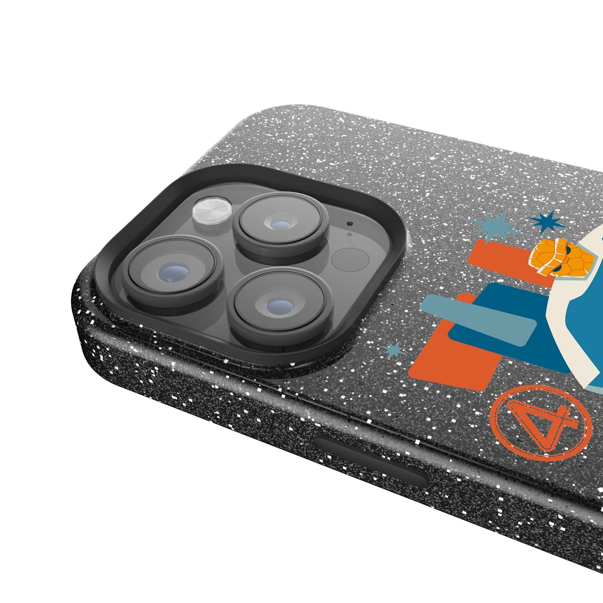 Back. Keyscaper - Marvel Badge Black Bling Phone Case - Apple iPhone 16 Pro Max - The Thing.