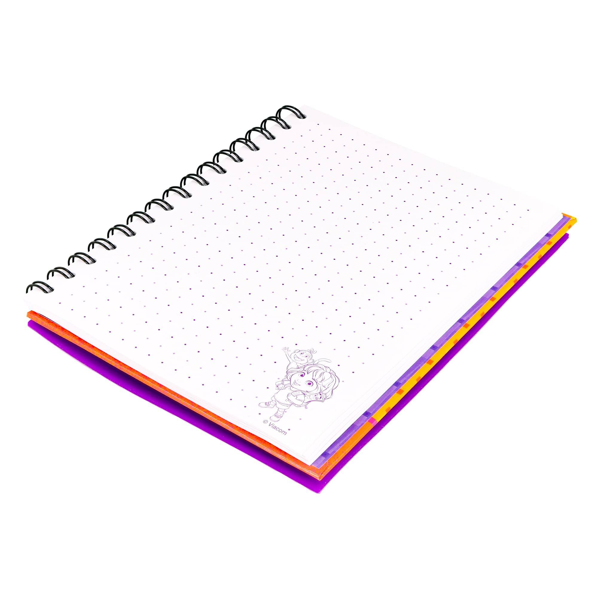 Alt View 4. Nickelodeon - Nickelodeon Dora The Explorer Notebook With Pop Charms and 160 Dotted Sheets - Purple.