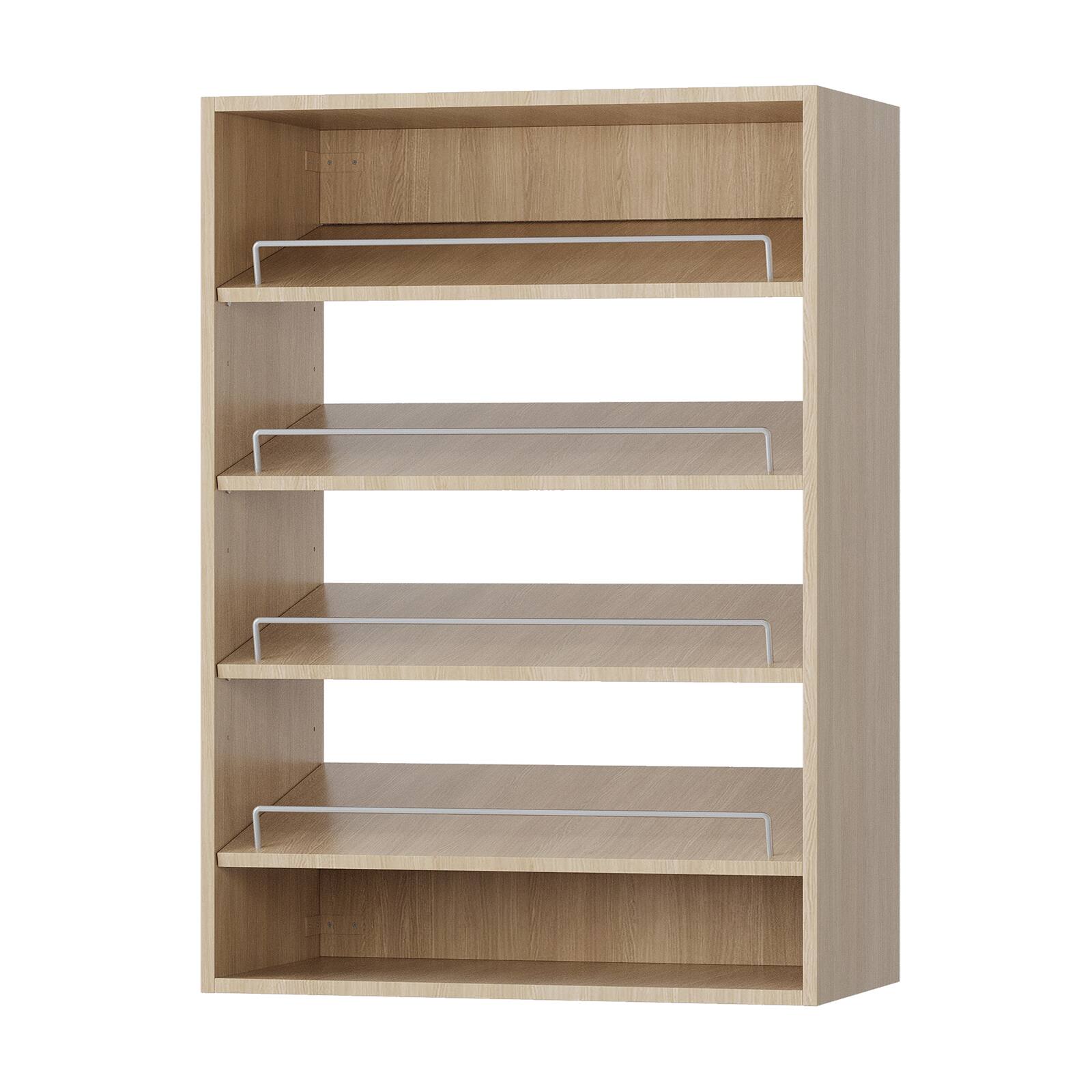 Alt View 4. LOVMOR - LOVMOR 25.5 in Wood Shoe Shelf Short Tower-Customizable Wall Mounted Modular Closet System for Bedroom Closet - Wood.