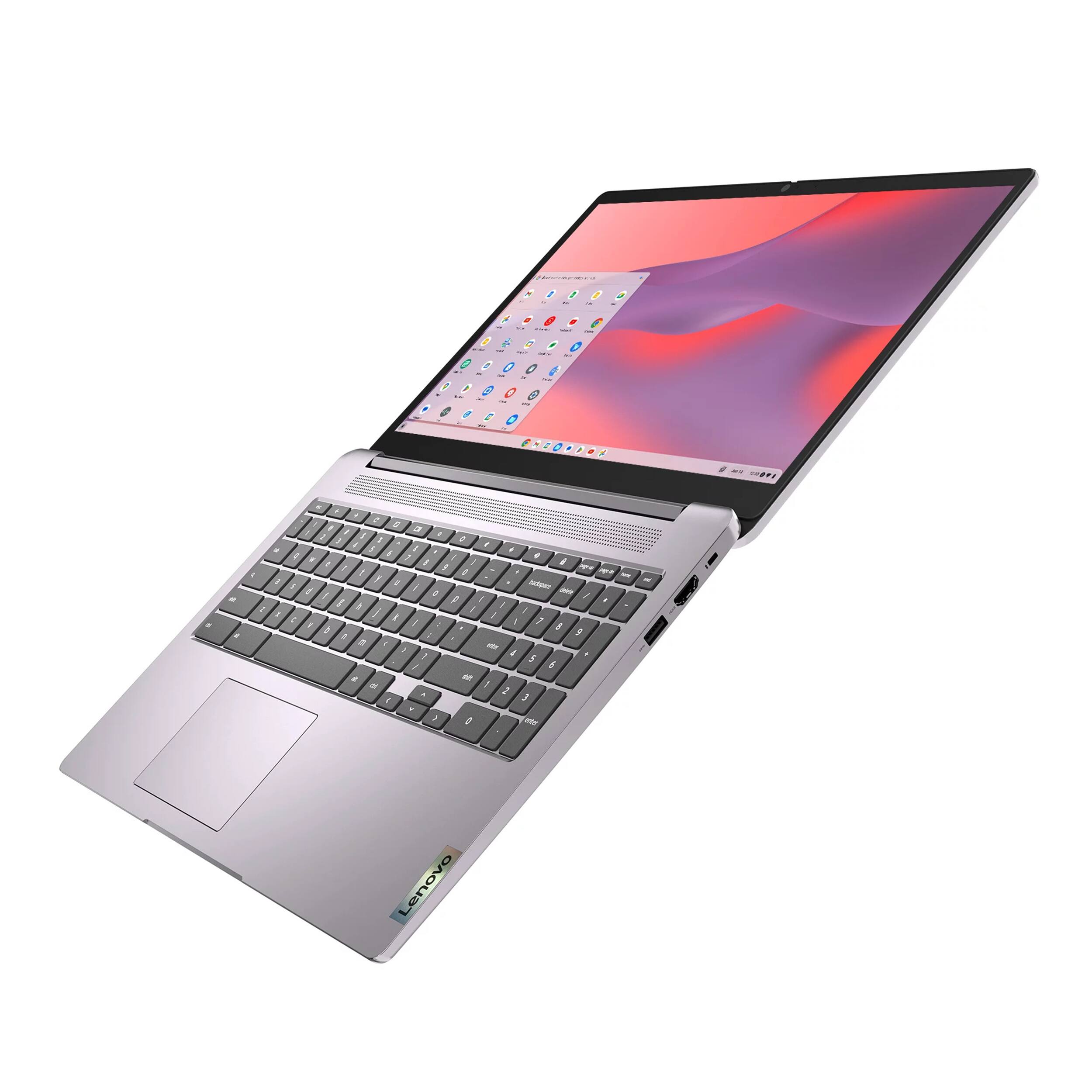 Alt View 3. Lenovo - IdeaPad 3i Chromebook 15.6" Full HD Laptop - Intel Celeron 2021 - 4GB Memory with 224GB Storage - Arctic Grey.