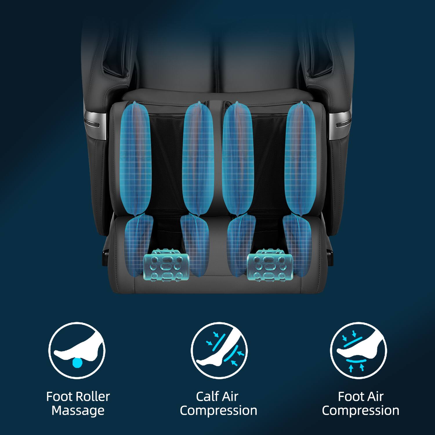 Foot Roller Massage  
Calf Air Compression  
Foot Air Compression