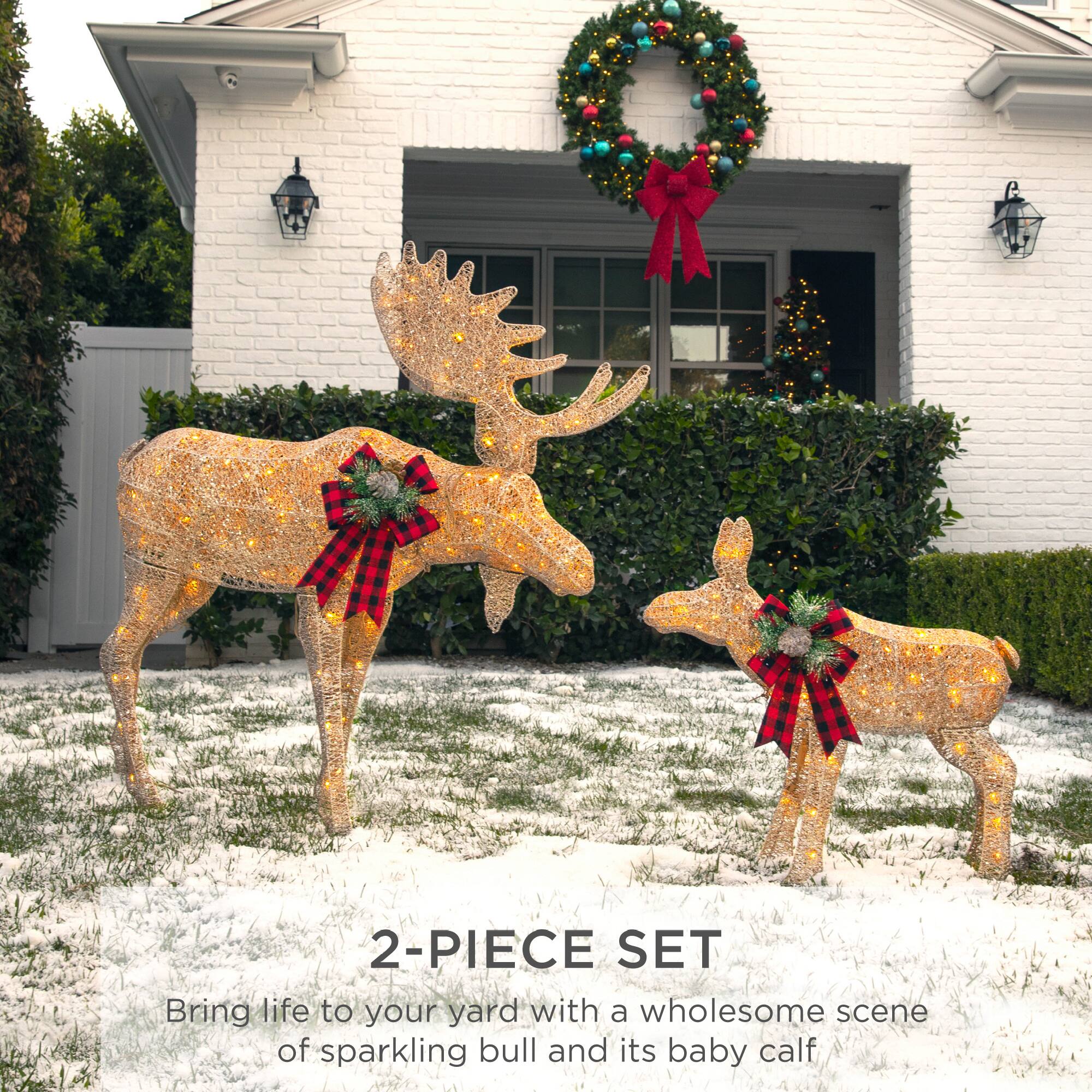 2-PIECE SET

Bring life to your yard with a wholesome scene of sparkling bull and its baby calf
