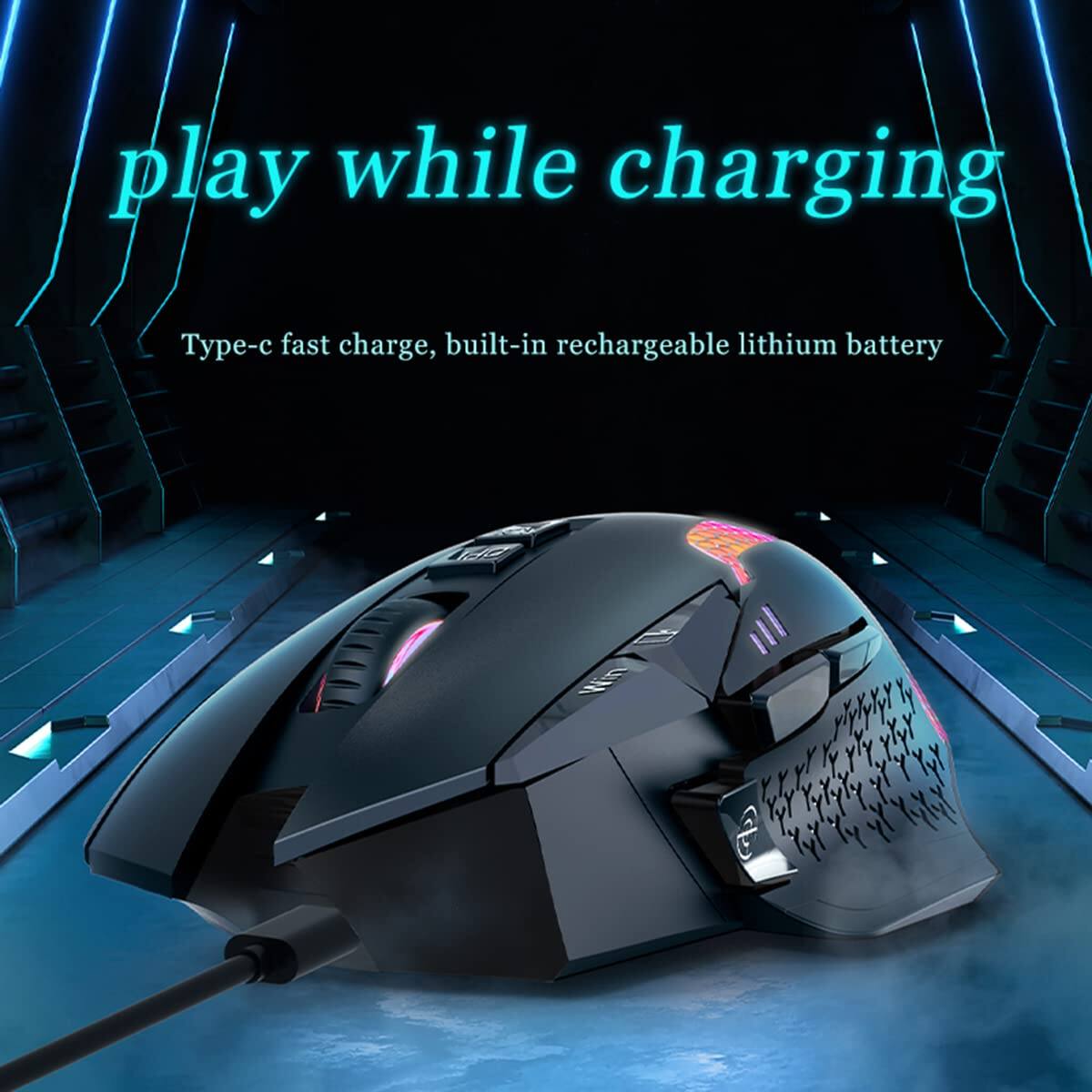play while charging

Type-c fast charge, built-in rechargeable lithium battery