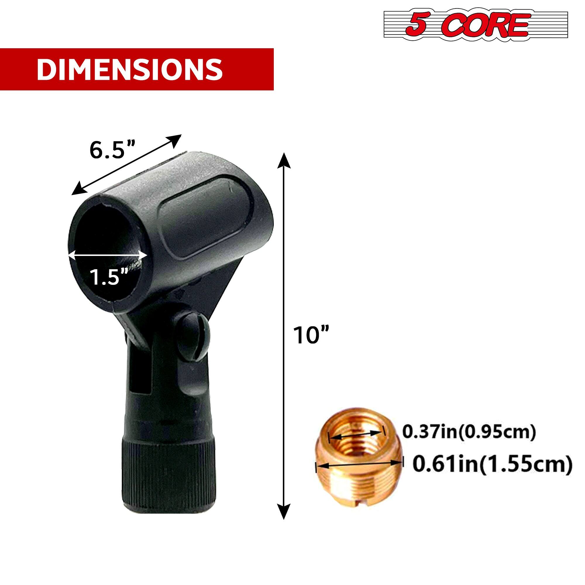 DIMENSIONS: 5 CORE, 6.5", 1.5", 10", 0.37in (0.95cm), 0.37in, 0.61in (1.55cm)