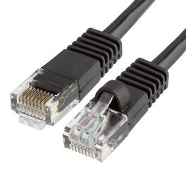 Cmple.com - Cmple - Cat5e Ethernet Cable 10 ft, 350 MHz UTP Cat 5e Ethernet Patch Cord, 1Gbps Network Lan Cables, RJ45 - Black