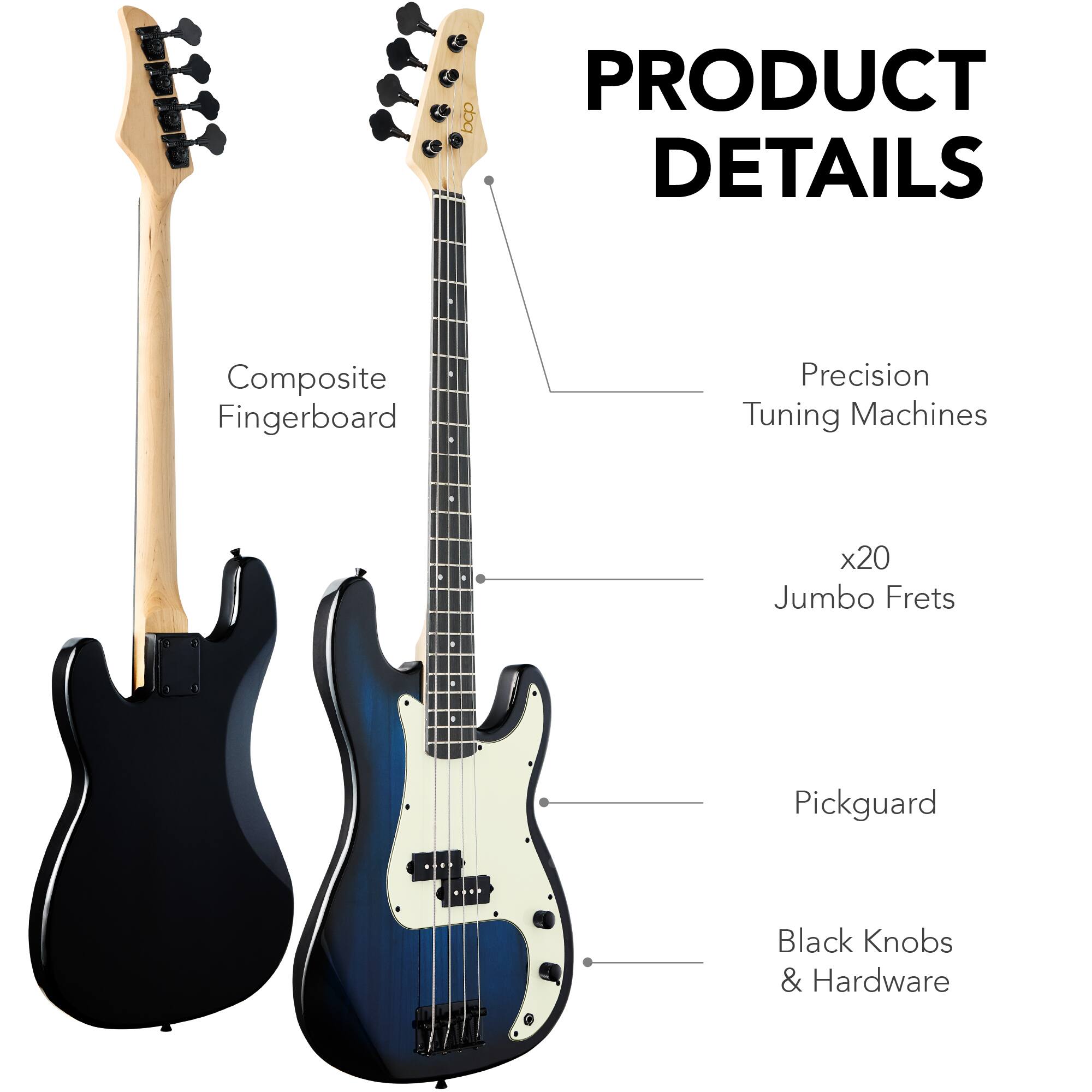 PRODUCT DETAILS

- Composite Fingerboard
- Precision Tuning Machines
- x20 Jumbo Frets
- Pickguard
- Black Knobs & Hardware