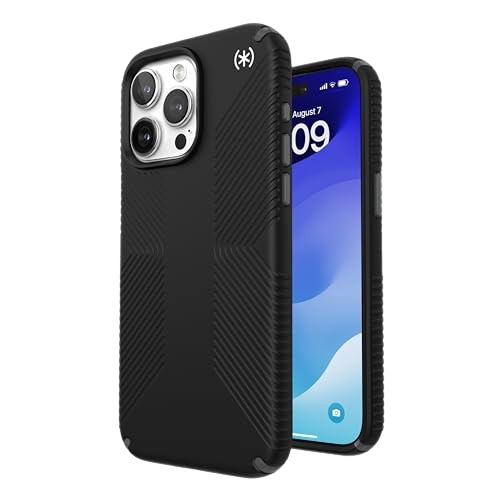 Speck - Presidio2 Grip with MagSafe Black Case - iPhone 15 Pro Max/ iphone 6.7 Pro (2023) - Black/Slate Grey/White