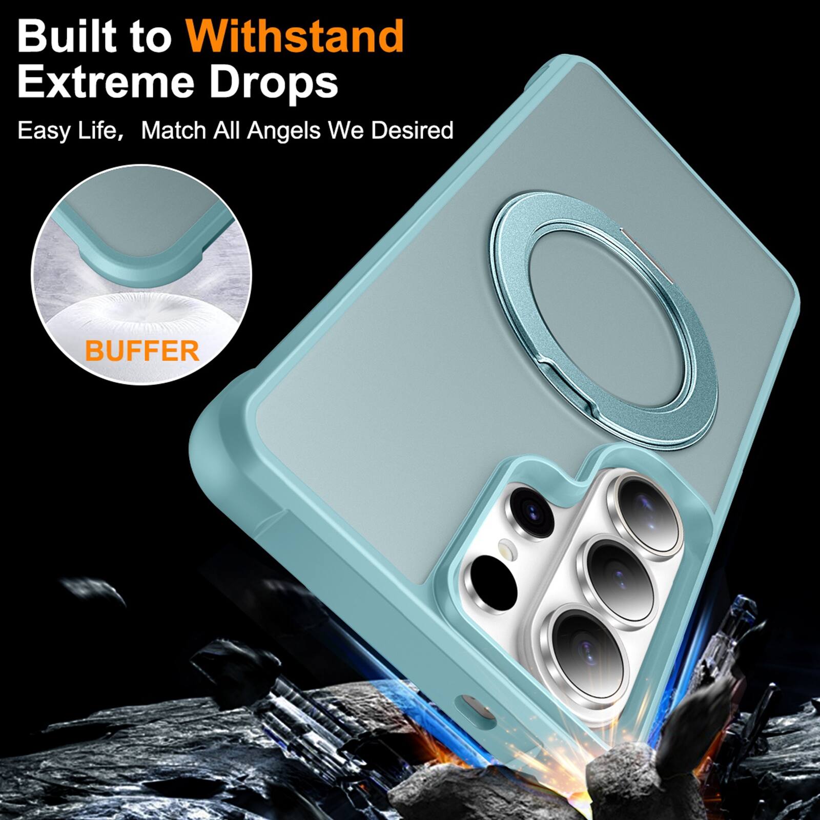 Built to Withstand Extreme Drops  
Easy Life, Match All Angels We Desired  
BUFFER