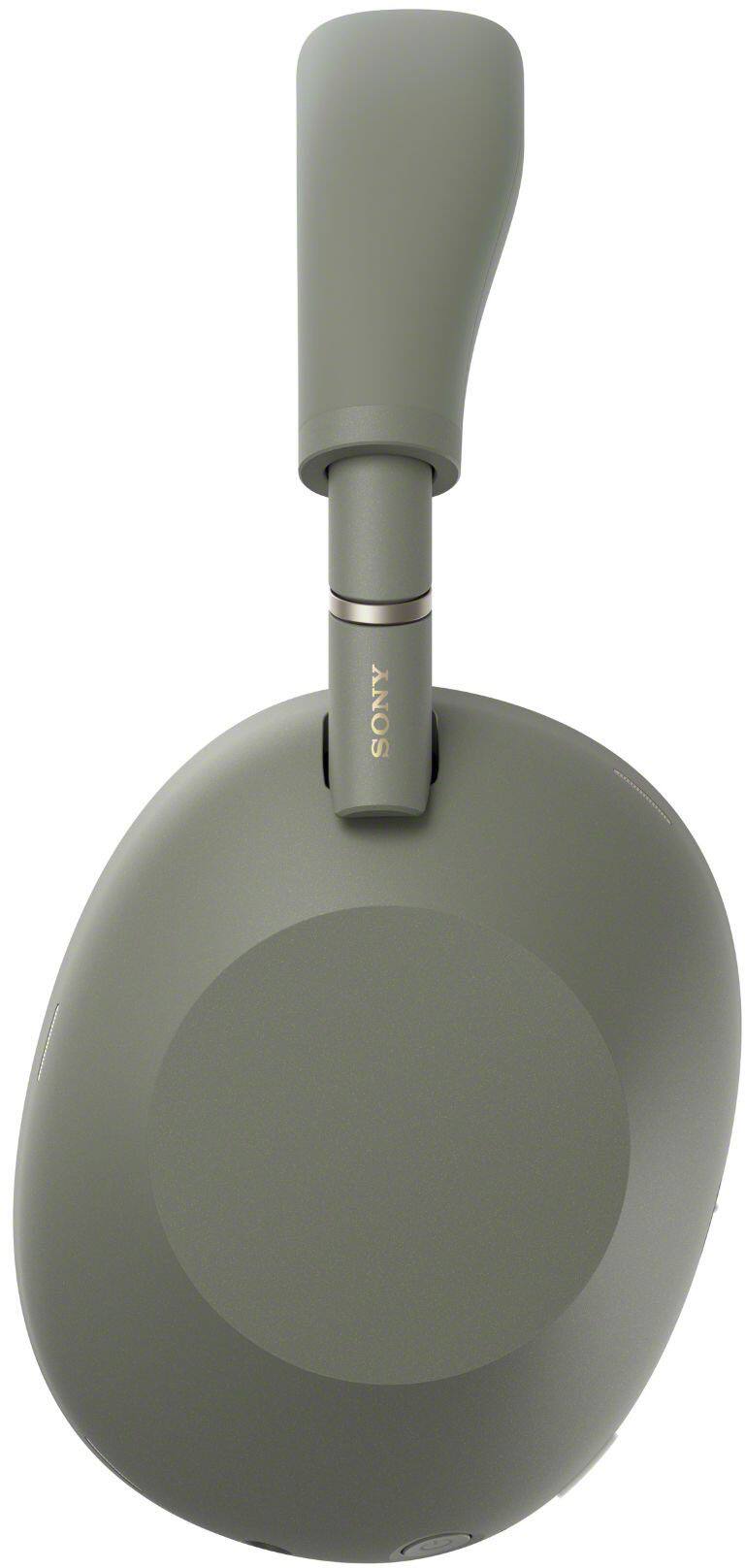 Left. Sony - WH-1000XM6- Best Wireless Noise Cancelling Headphones - Olive Gray.