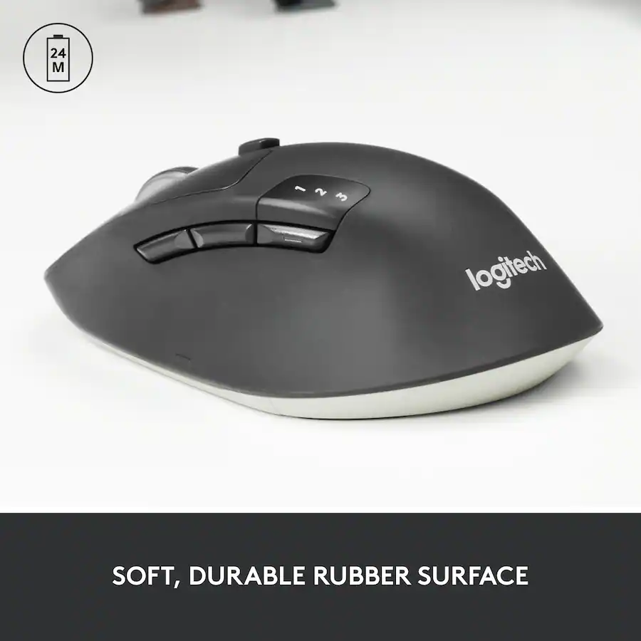 Logitech M720 Triathlon Wireless Optical Mouse Wireless Black 910 ...
