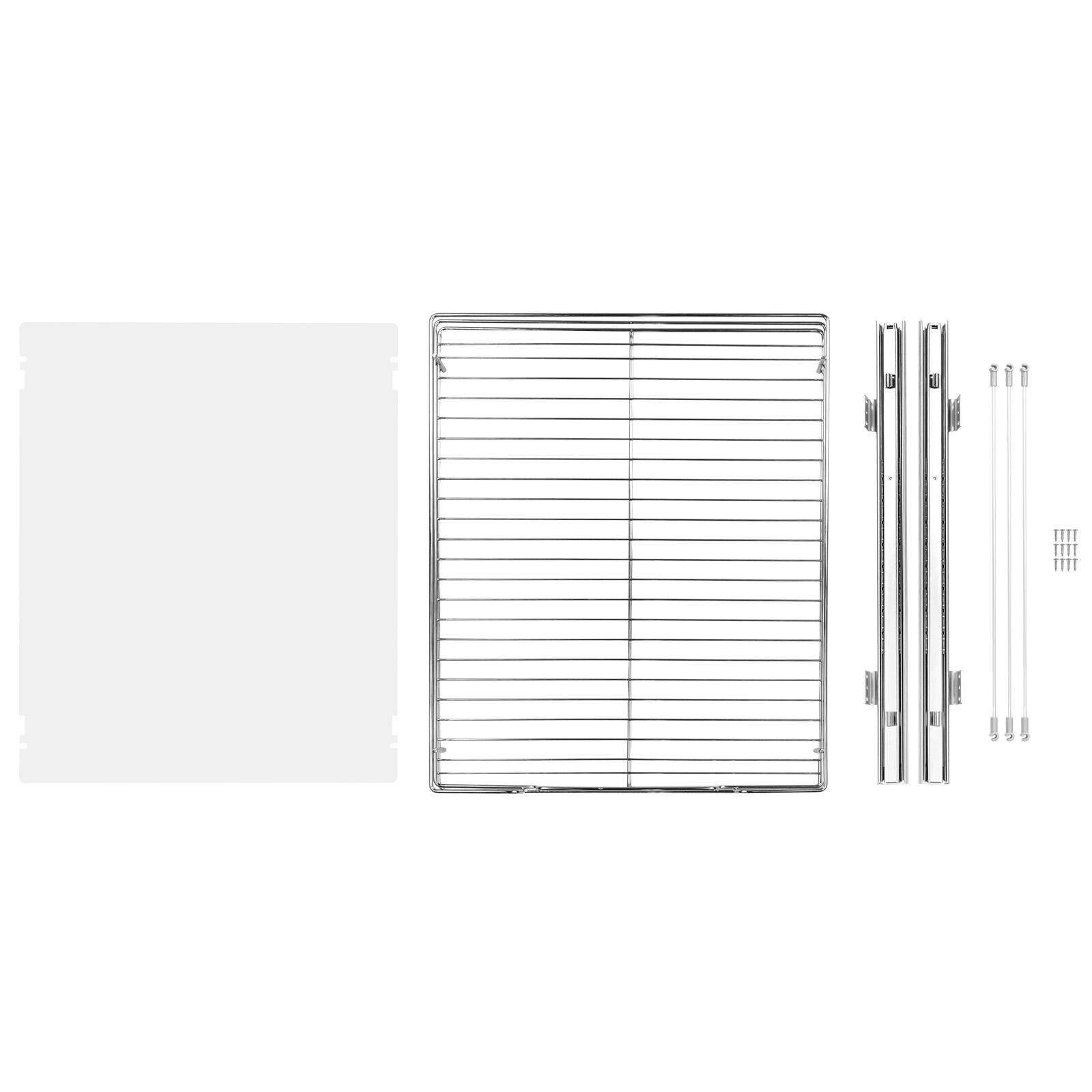 Alt View 5. VEVOR - 15.5"Wx21"Dx3.5"H Pull Out Cabinet Organizer, Heavy Duty Slide Out Pantry Shelves, Steel Roll Out Drawers - Silver.