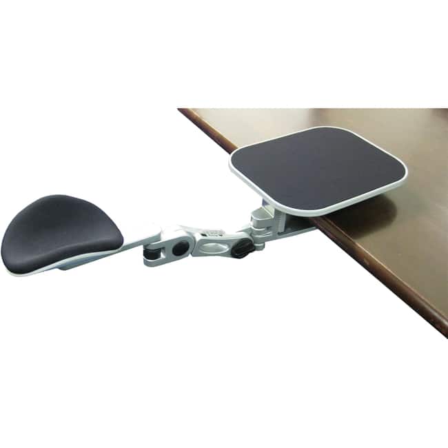 ErgoGuys - EG-ERGOARM ERGONOMIC ADJUSTABLECOMPUTER ARMREST W/ MOUSE PAD - Silver