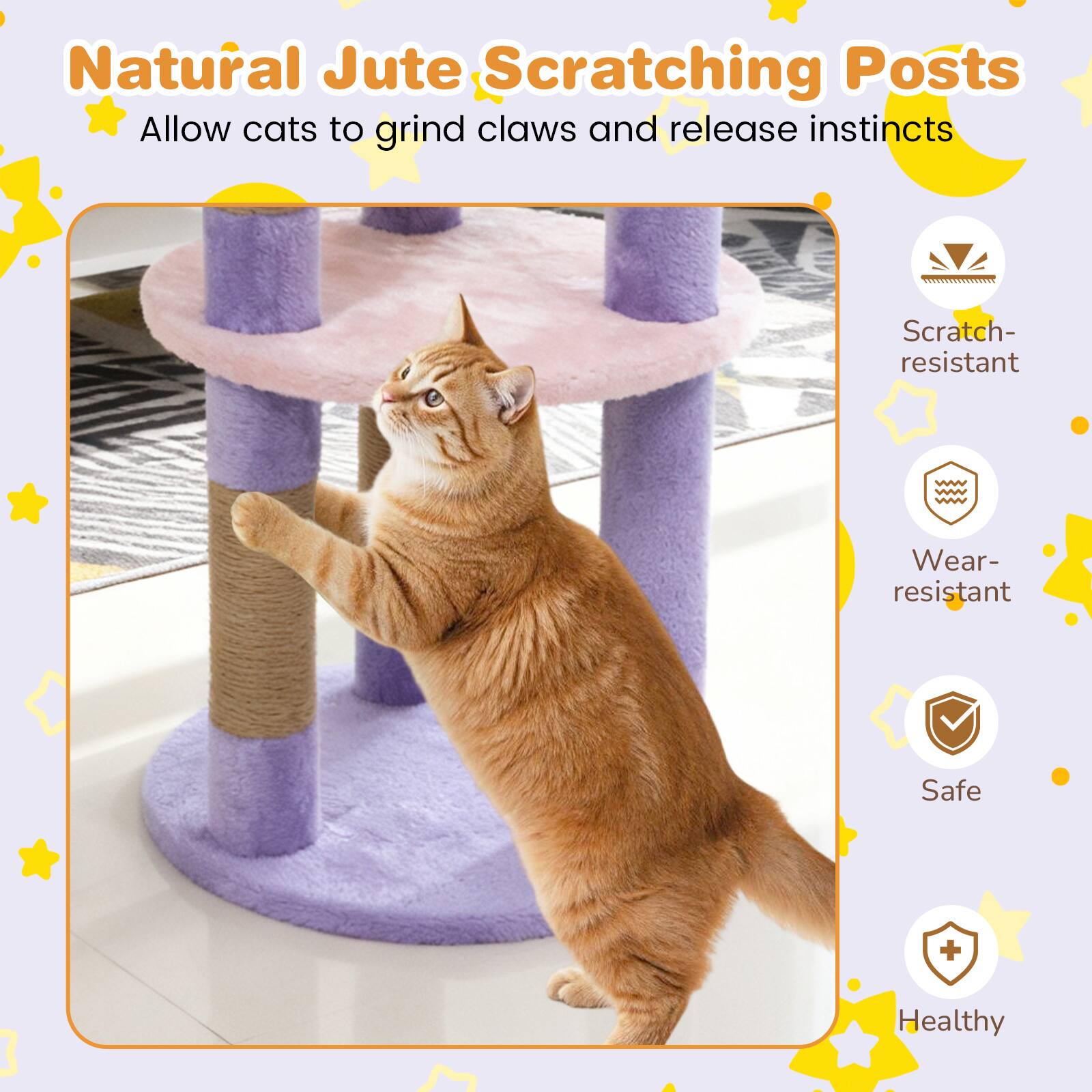 Natural Jute Scratching Posts  
Allow cats to grind claws and release instincts

- Scratch-resistant
- Wear-resistant
- Safe
- Healthy