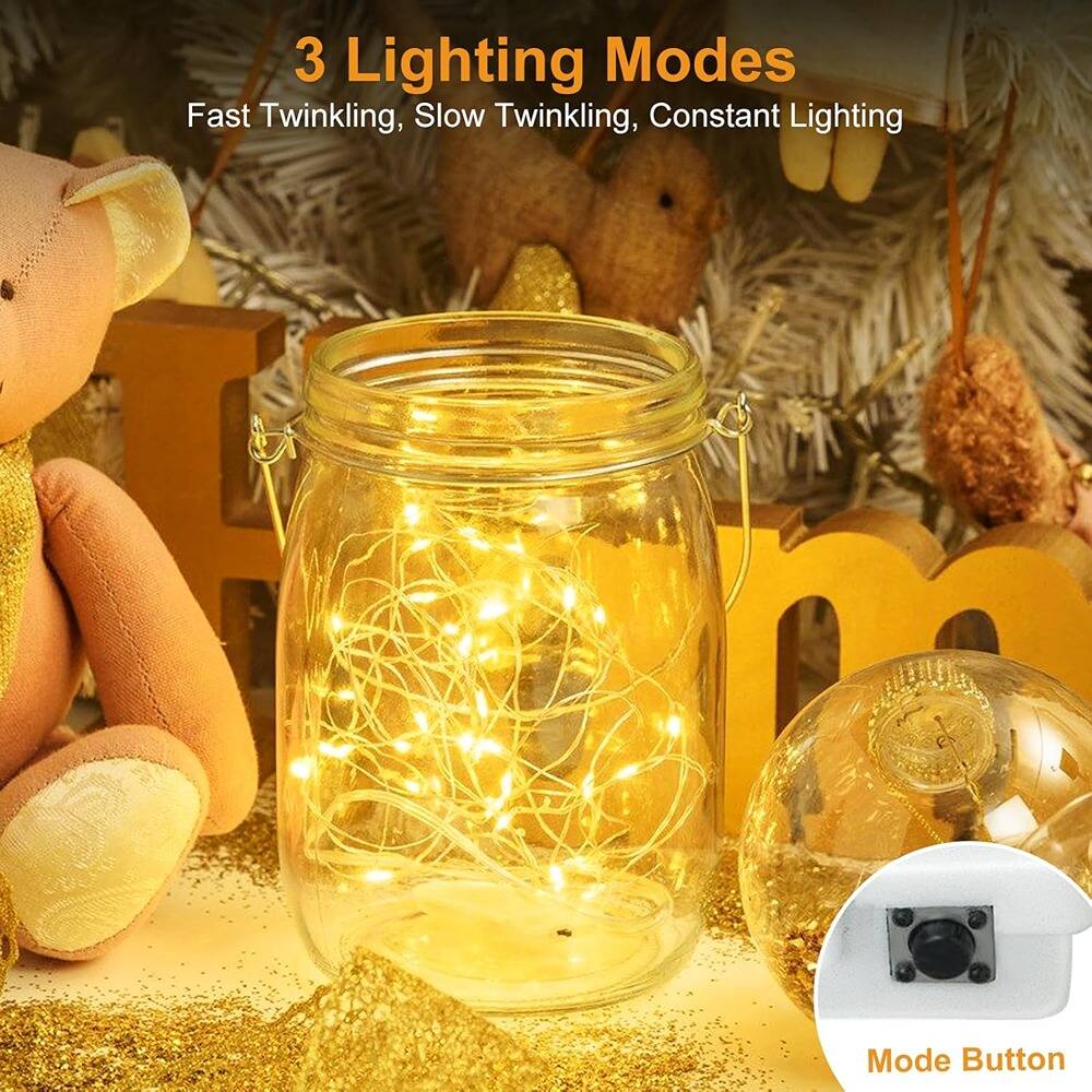 3 Lighting Modes  
Fast Twinkling, Slow Twinkling, Constant Lighting  
Mode Button
