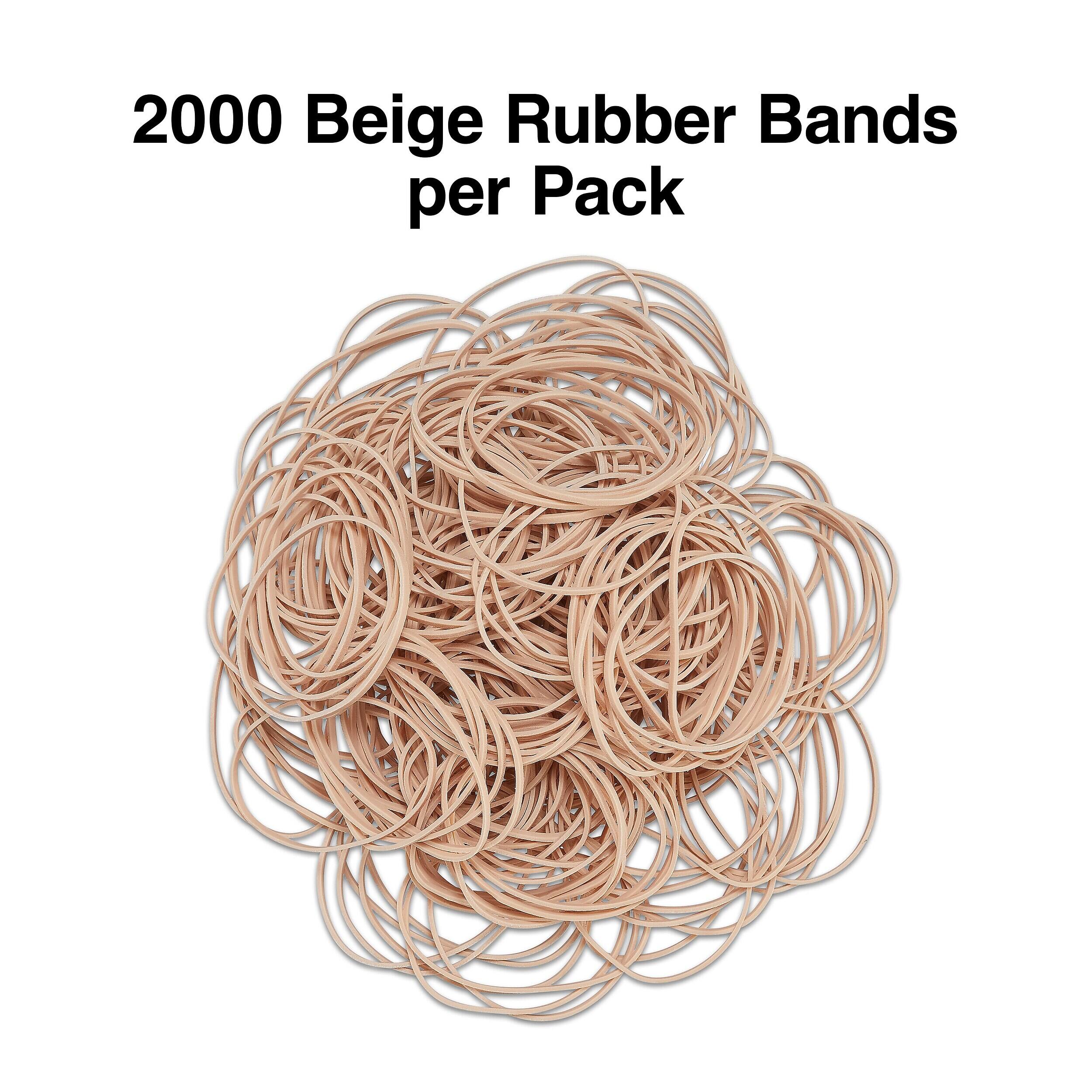 2000 Beige Rubber Bands per Pack