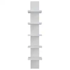 Front. Danya B - Utility Column Spine Wall Shelves - White - White.