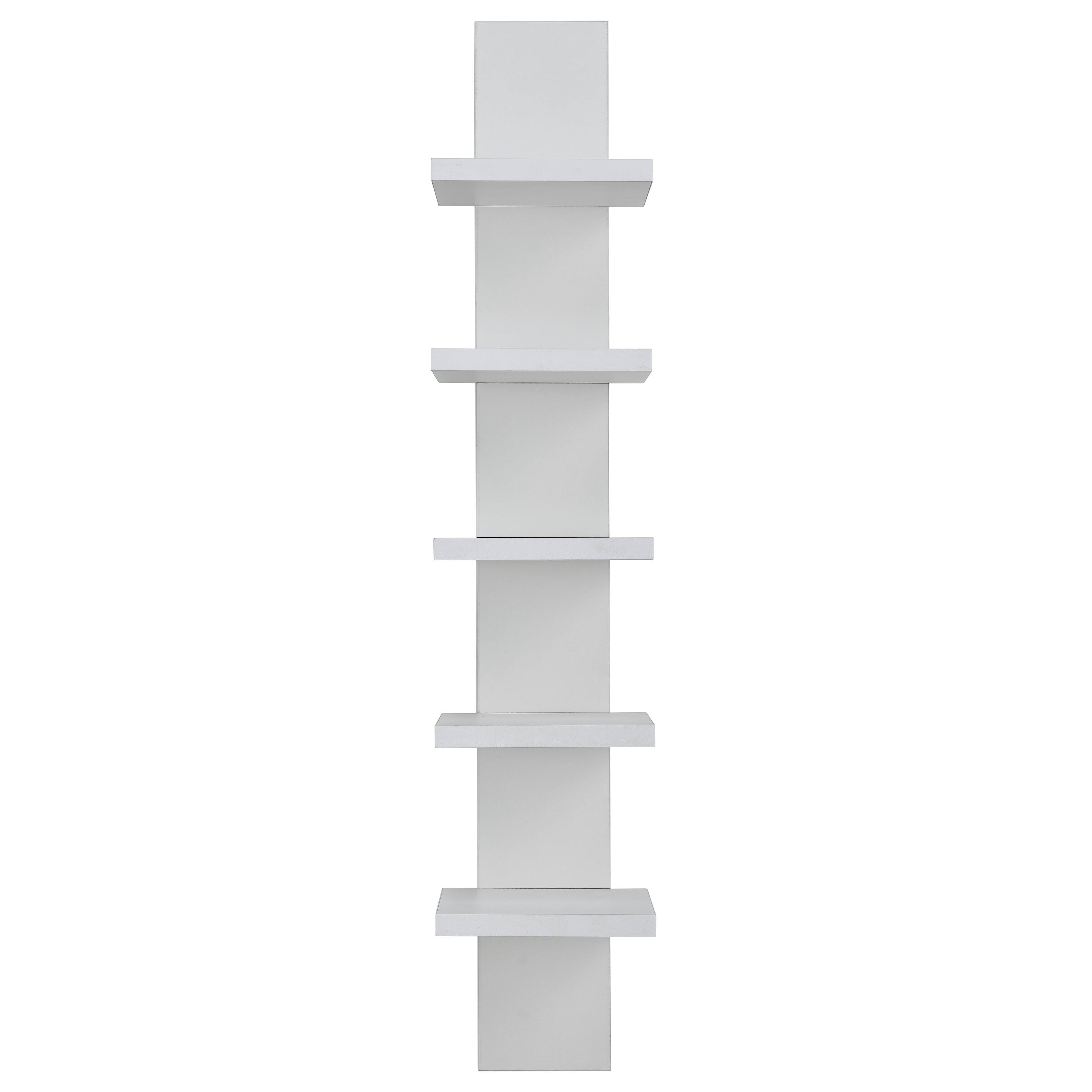 Front. Danya B - Utility Column Spine Wall Shelves - White - White.
