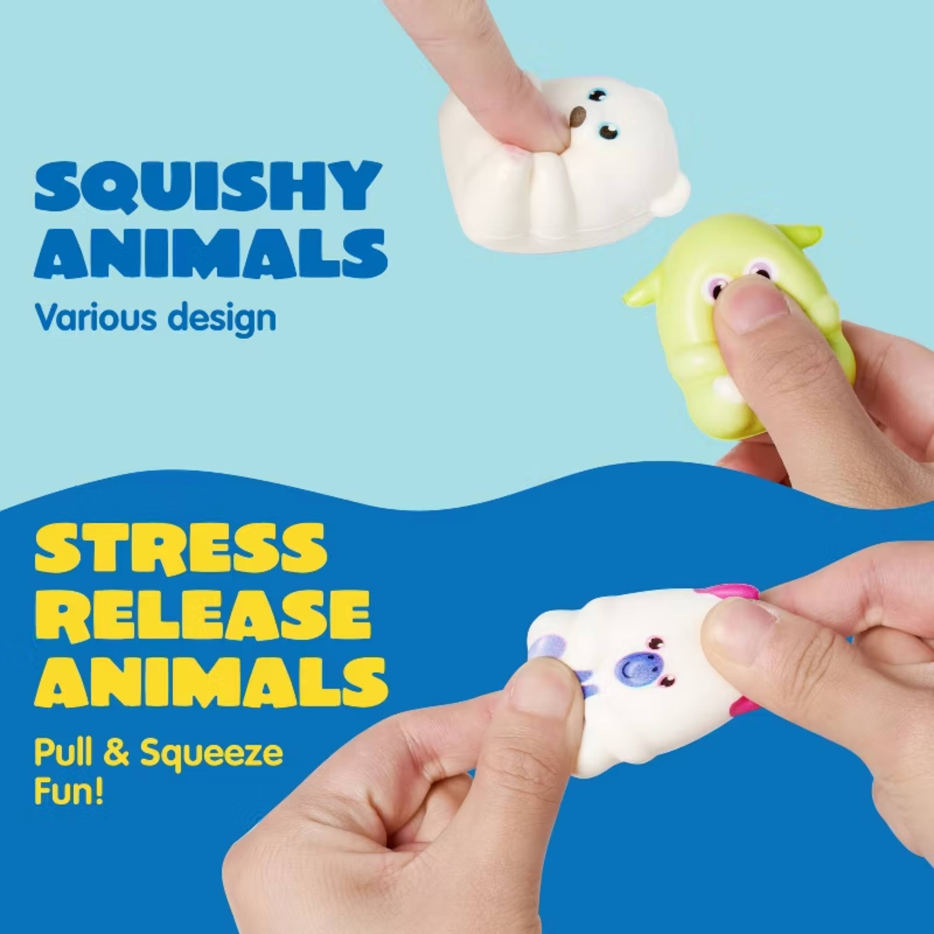SQUISHY ANIMALS  
Various design  

STRESS RELEASE ANIMALS  
Pull & Squeeze Fun!