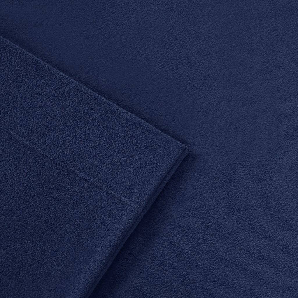 Alt View 5. Gracie Mills - Gracie Mills Seraphina Anti-Pill Micro Fleece Sheet Set with 3M Scotchgard treatment - Navy.