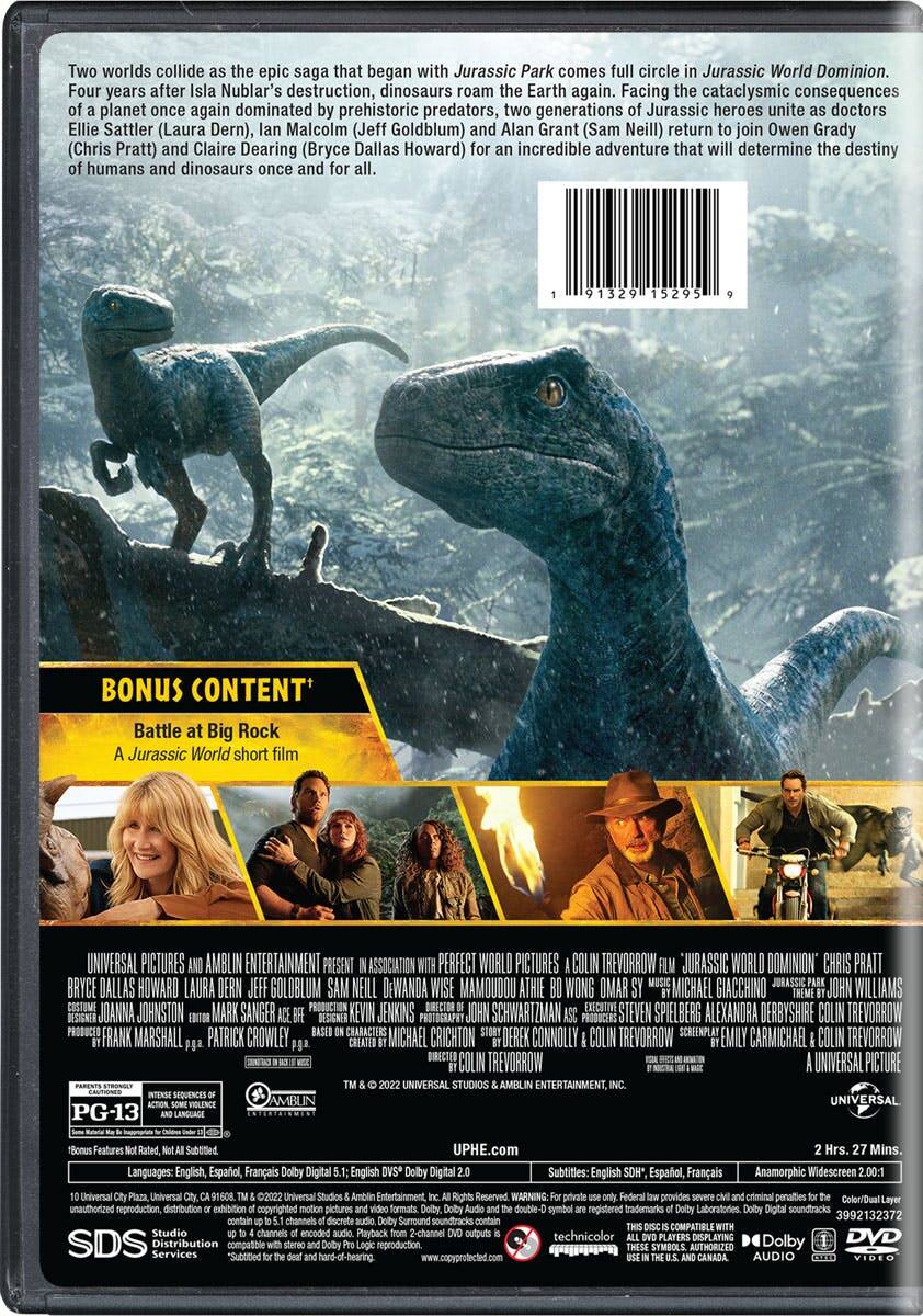 Back. Jurassic World: Dominion [DVD].
