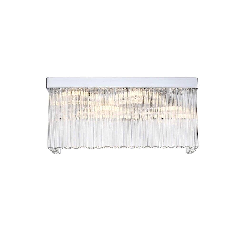 Left. Elegant Lighting - Harlow 19 inch Wall Sconce in Chrome - Chrome.