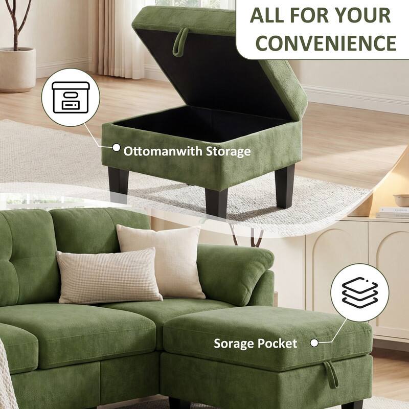 ALL FOR YOUR CONVENIENCE

- Ottoman with Storage
- Storage Pocket