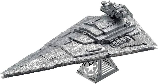 Front. Metal Earth - Metal Earth Puzzle 3D Destroyer Imperial Star Wars Metal Jigsaw Puzzles Buildable Model Kits - Silver.