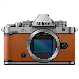 Nikon - Z f Mirrorless Camera - Silver/Cognac Brown