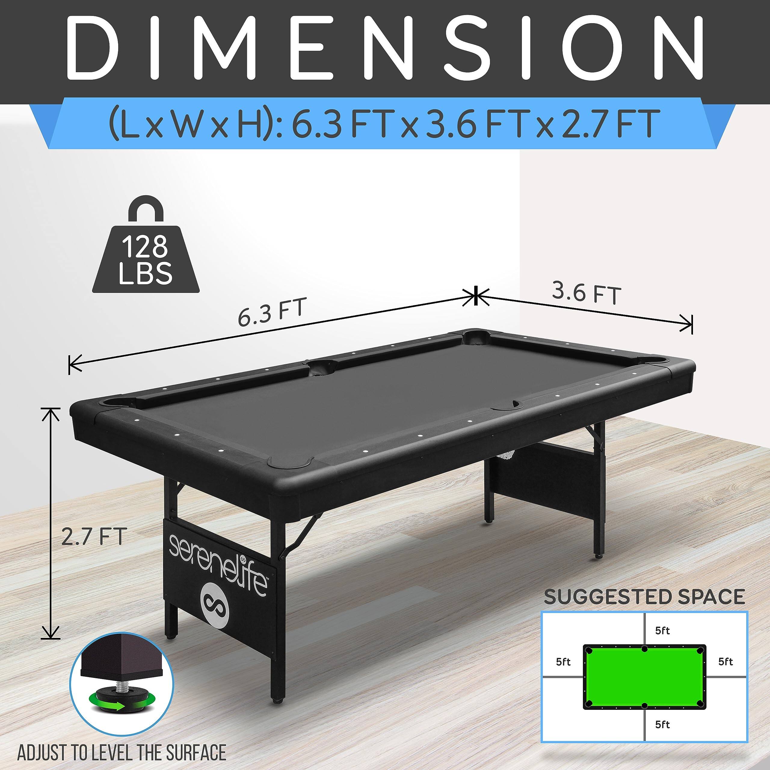 DIMENSION (LxWxH): 6.3 FT x 3.6 FT x 2.7 FT  
128 LBS  
SUGGESTED SPACE: 5ft x 5ft x 5ft x 5ft  
ADJUST TO LEVEL THE SURFACE