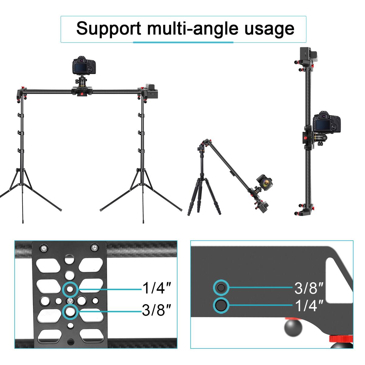 Support multi-angle usage

1/4" 3/8" 3/8" 1/4"