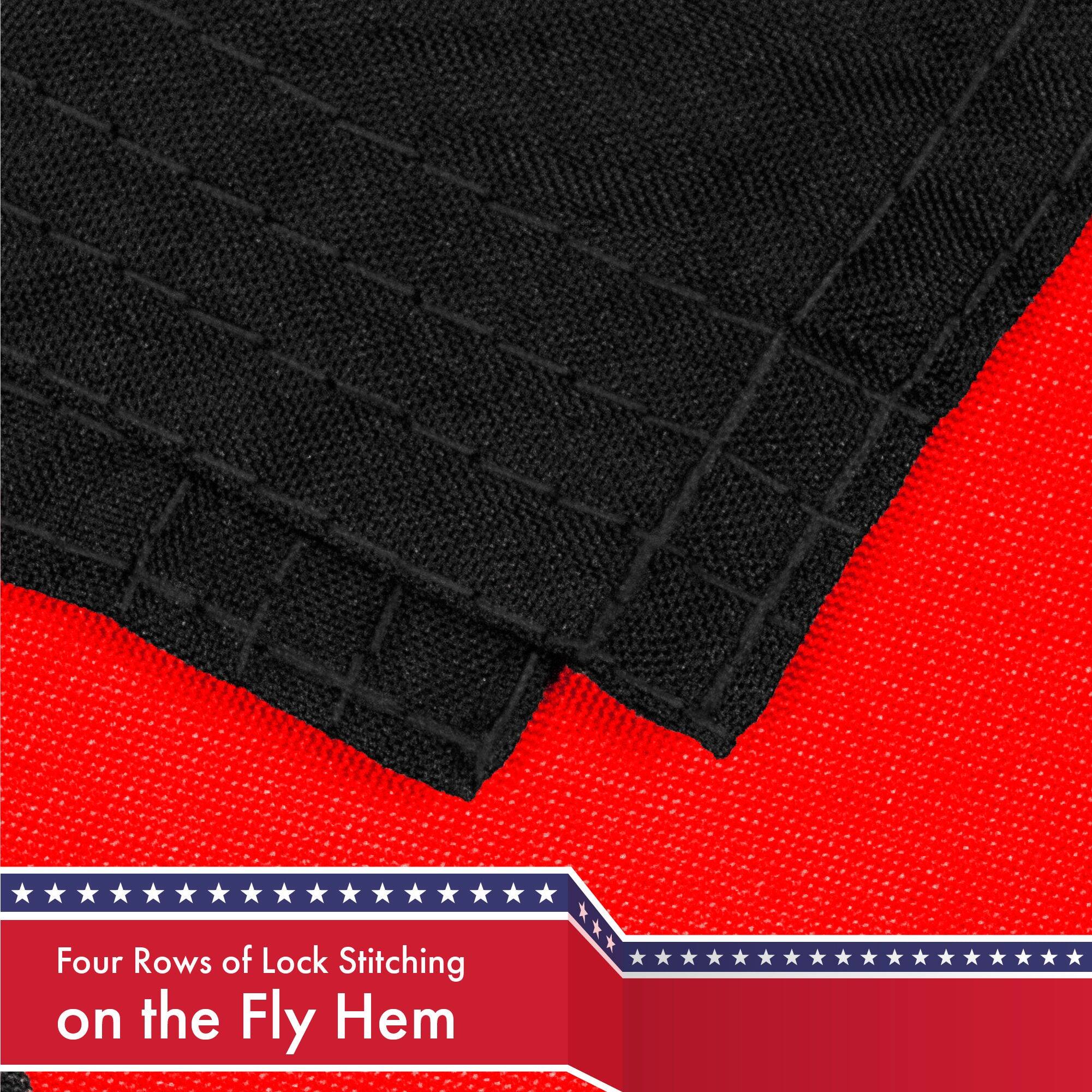 Four Rows of Lock Stitching on the Fly Hem
